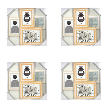 4PK Unigift Botanical Collage 4-Openings Photo Frame Home Decor