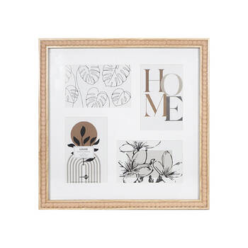 Unigift Louise Collage 4-Opening Photo Frame Square 33cm - Brown