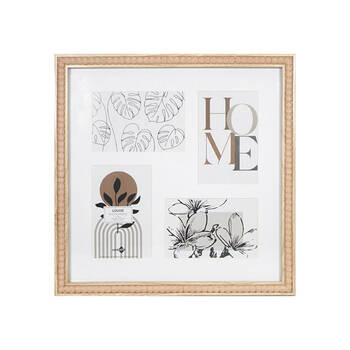 8PK Unigift Louise Collage 4-Opening Photo Frame Square 33cm - Brown