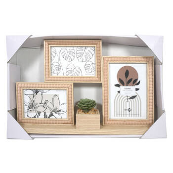 Unigift Louise Tabletop Photo Frame 3-Openings 46x27cm - Brown