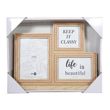Unigift Louise Tabletop Photo Frame 3-Openings 36x27cm - Brown