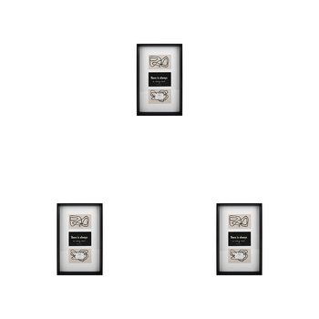 3PK Unigift Soho 3-Open Collage Picture Frame 10x15cm Black