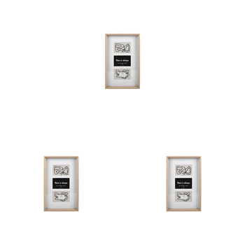 3PK Unigift Soho 3-Open Collage Picture Frame 10x15cm Natural