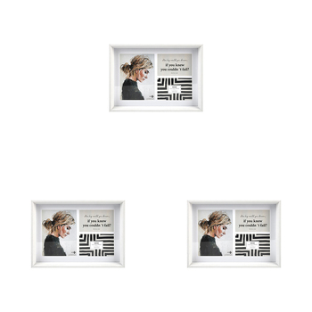 3PK Unigift Soho 2 Sizes 3-Open Collage Picture Frame White