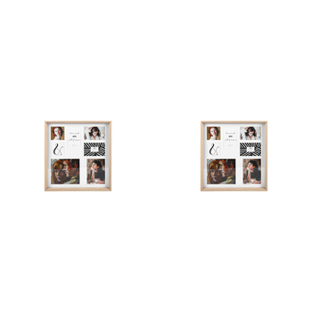 2PK Unigift Soho 4 Sizes 7-Open Collage Picture Frame Natural