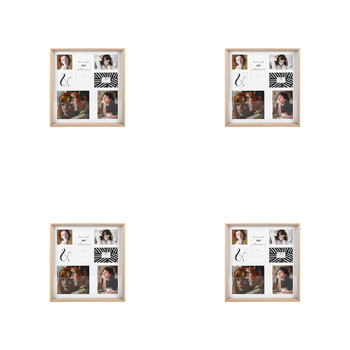 4PK Unigift Soho 4 Sizes 7-Open Collage Picture Frame Natural