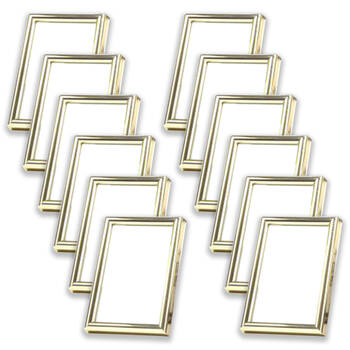 12PK Unigift Metallic Wooden/Glass Picture Photo Frame 10x15cm Assorted