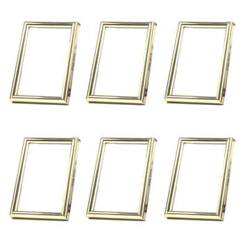 6PK Unigift Metallic Wooden/Glass Picture Photo Frame 10x15cm Assorted
