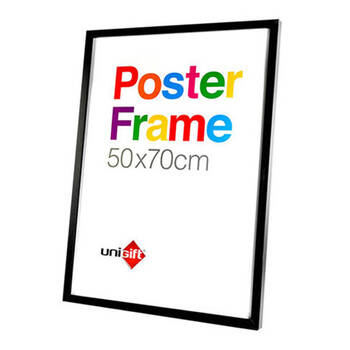 Unigift Wooden/Glass Hanging Poster Picture Photo Frame 50x70cm Black