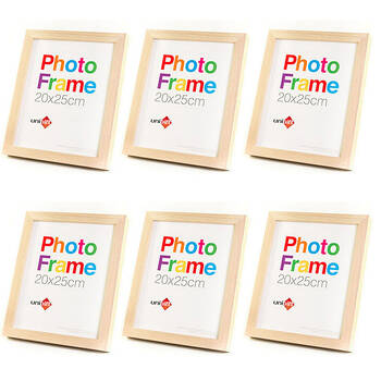6PK Unigift Wooden/Glass Home Decor Picture Photo Frame 20x25cm Natural