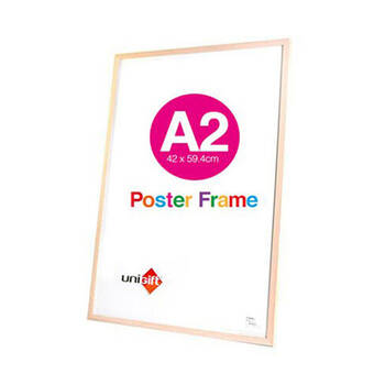 Unigift A2 Wooden/Glass Poster Picture Photo Frame 42x59.4cm Natural