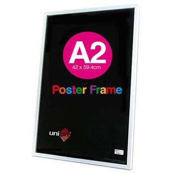 Unigift A2 Wooden/Glass Poster Picture Photo Frame 42x59.4cm White