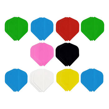 10x 3pc Formula Sports Polyester Plain Dart Flights Standard Shape Assorted