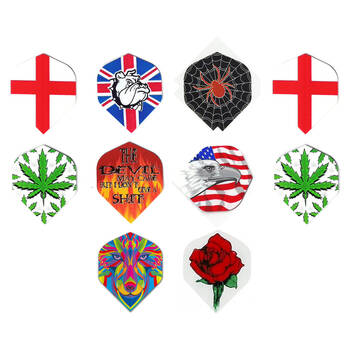 10x 3pc Formula Sports Metronic Emblem Dart Flights Standard Shape Assorted