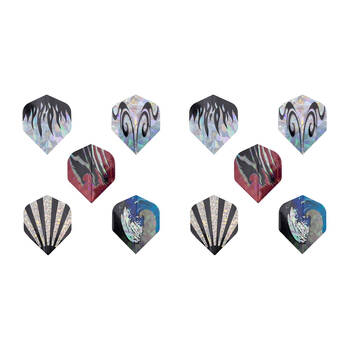 10x 3pc Formula Sports 2D Hologram Dart Flights Standard Shape Assorted