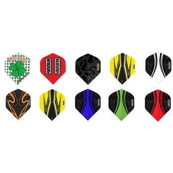 10x 3pc Formula Sports Pentathlon Emblem Dart Flights Standard Shape Assorted