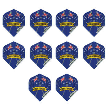 10x 3pc Formula Sports Aussie Flag Dart Board Flights Standard Shape