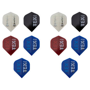 10x 3pc Formula Sports TEX Darts Pro 150 Dart Flights Standard Shape Assorted