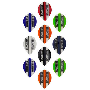 10x 3pc Formula Sports Ruthless Plain Dart Flights Pear Shape Assorted