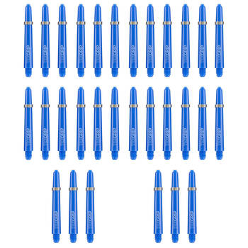 10x 3pc Tex Darts Grip Nylon Dart Shaft Stems Short 30mm Blue