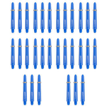 10x 3pc Tex Darts Grip Nylon Dart Shaft Stems Intermediate 35mm Blue