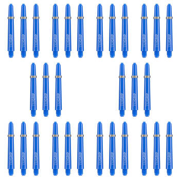 10x 3pc Tex Darts Grip Nylon Dart Shaft Stems Medium 48mm Blue