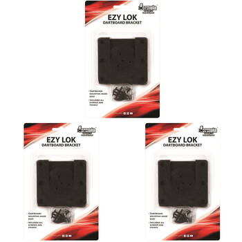 3PK Formula Sports Ezy Lok Dartboard Bracket Hanging Mount Black