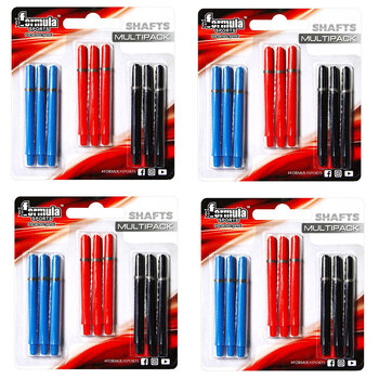 4x 9pc Formula Sports Nylon Ring Grip Shafts Multipack 48mm - Assorted
