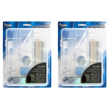 2PK Formula Sports Pool Snooker Billiard Table Deluxe Cue Repair Tipping Kit Large