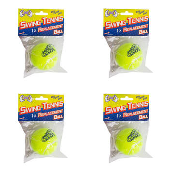 4PK Cooee Outdoor Swing Tennis Replacement Ball & String Rope Cord Yellow