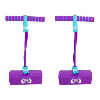 2PK Cooee Freestyle Junior Pogo Bounce Jump Stick Upto 110kg Purple/Blue 3+
