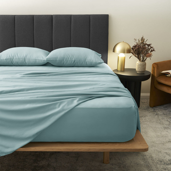 Morrissey Queen Bed Fitted Sheet 1200TC Luxe Soft  Seasalt