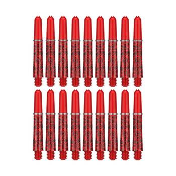 6x 3pc Target Ink Pro Grip Nylon Replacement Dart Shaft 48.5mm Medium Red