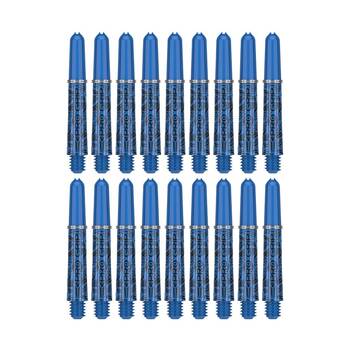 6x 3pc Target Ink Pro Grip Nylon Replacement Dart Shaft 34.5mm Short Blue