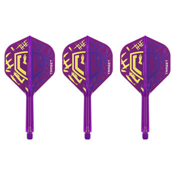 3pc Target Luke Littler World Champ K-Flex No2 Durable Dart Flight Short Purple