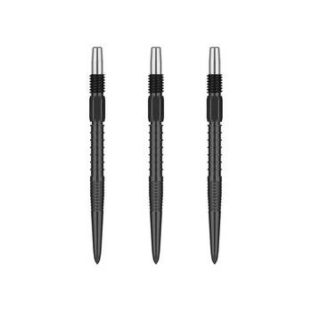 3pc Target Swiss Firepoint Dart Point Replacement Spare Tip 26mm Black