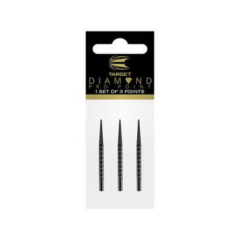 3pc Target Diamond Pro Dart Point Replacement Spare Tip 32mm Black