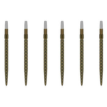 2x 3pc Target Swiss Diamond Pro Dart Point Replacement Spare Tip 30mm Gold