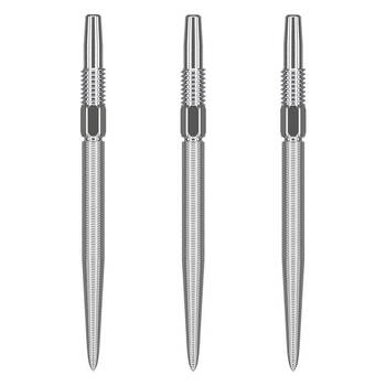 3pc Target Swiss Nano Dart Point Replacement Spare Tip 26mm Silver