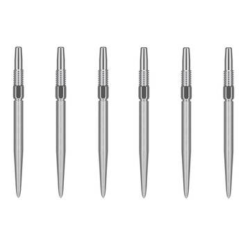 2x 3pc Target Swiss Nano Dart Point Replacement Spare Tip 26mm Silver