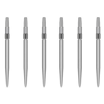 2x 3pc Target Swiss Nano Dart Point Replacement Spare Tip 35mm Silver