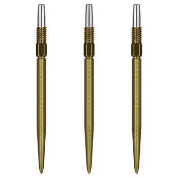 3pc Target Swiss Nano Dart Point Replacement Spare Accessory Tip 35mm Gold