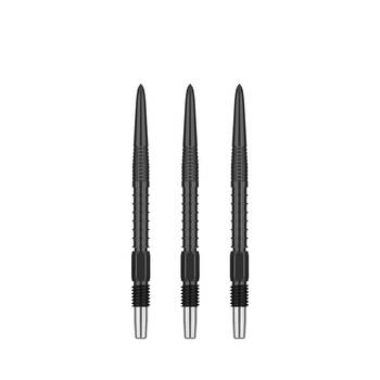 3pc Target Swiss FireDart Point Black Dart Replacement Spare Tip 40mm