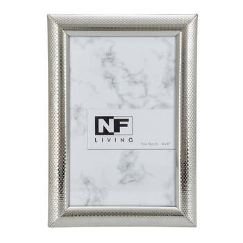 NF Living Shine Bright Photo Frame 4x6 Modern Design Metal  ShineBright Silver