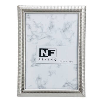 NF Living Shine Bright Photo Frame 5x7 Modern Design  ShineBright Metal Silver