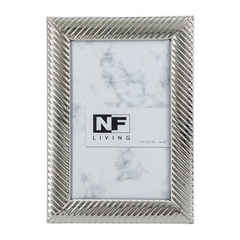 NF Living Alloy Aura Photo Frame 4x6 Modern Design Metal Silver