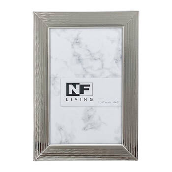 NF Living ChromeCrest Photo Frames 4x6 Modern Design  Photo Frame Metal Silver