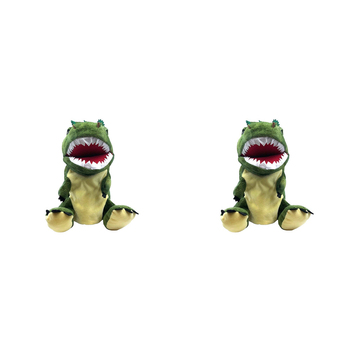 2PK Johnco 29x29cm T-Rex Plush Kids/Child Hand Puppet Green 3y+