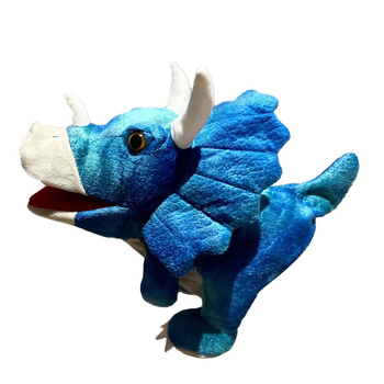 Johnco 24x28cm Stegosaurus Plush Hand Puppet Blue 3y+