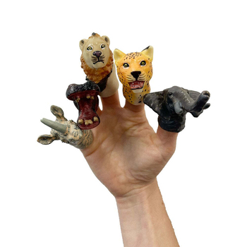 Johnco Finger Puppet Wild Animals Kids Toy Assorted 3y+
